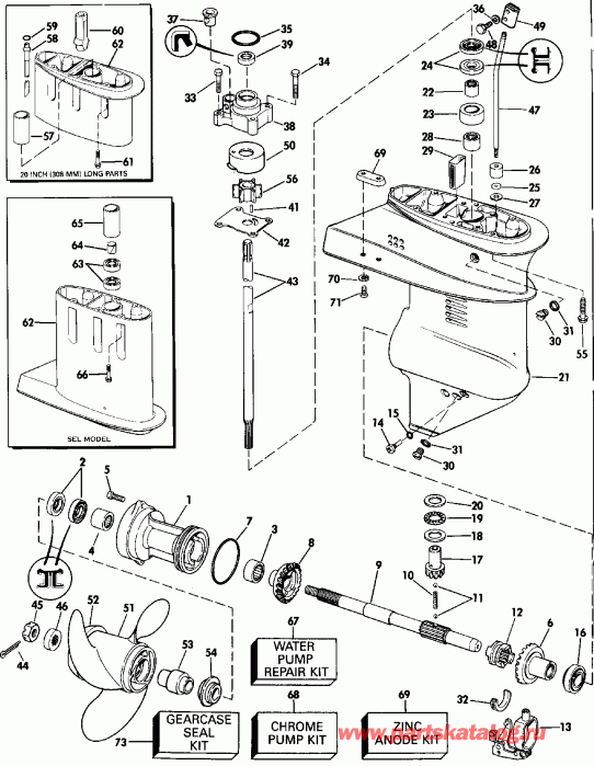 ��������� ��������� EVINRUDE E15REIA 1991  - arcase / arcase