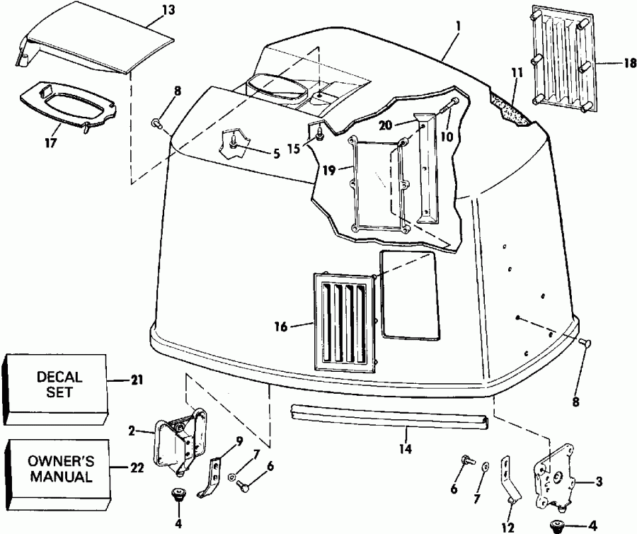 �������� ��������� ����� Evinrude E175STLEID 1991  - Johnson-175stl/ve175sl Only
