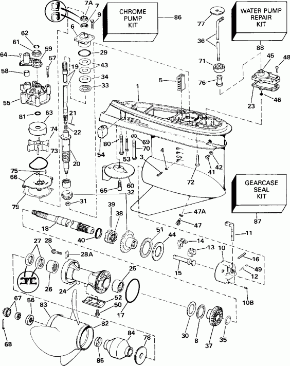 ��������� �������� ����� Evinrude E175STLEID 1991  - Standard Rotation / �������� Rotation