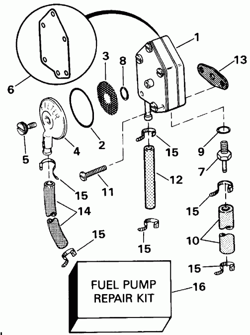 ��������� ��������� EVINRUDE E20CREIE 1991  - el Pump