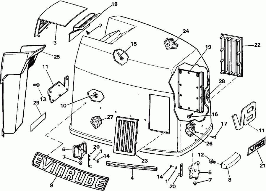   Evinrude E250CXEIE 1991  - Evinrude 300 Models - Evinrude 300 Models