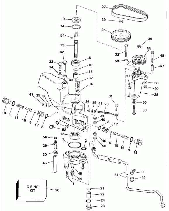 ����� EVINRUDE E250TXEIE 1991  - wer Steering Pump - wer ������� ������� �����