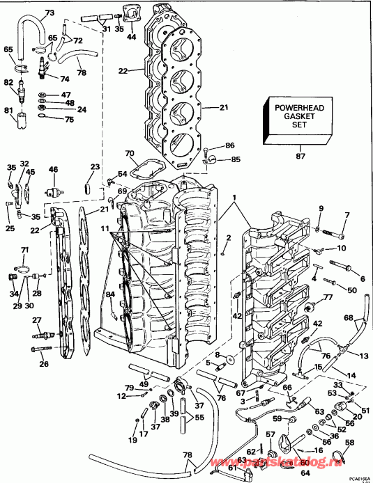  Evinrude E300CXEIE 1991  - linder &   / linder & Crankcase