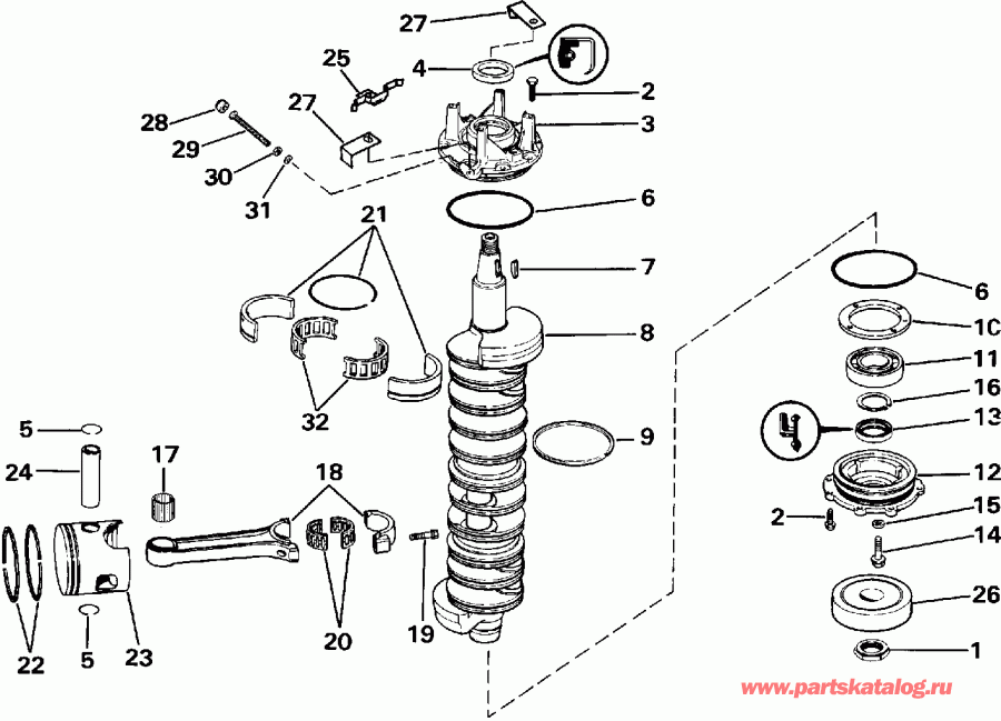   E300PXEIE 1991  - ank &  / ankshaft & Piston