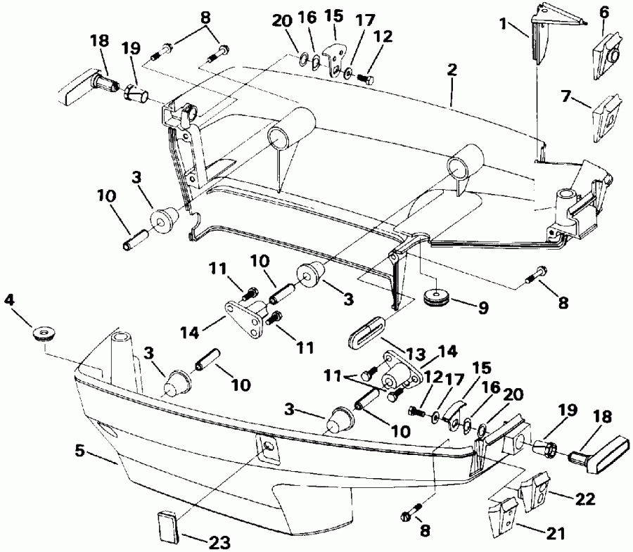 ��������� ��������� Evinrude E40TLEIA 1991  - wer ������ ��������� (�����) - wer Engine Cover