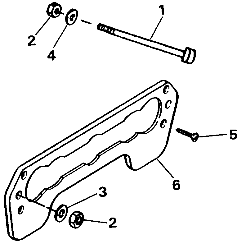 ��������� ����� Evinrude E40TLEIA 1991  - ansom Mount Kit
