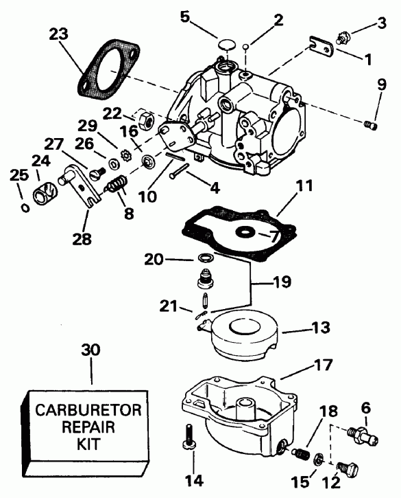 ��������� ��������� EVINRUDE E45RCLEIA 1991  - All 45 Models - All 45 Models