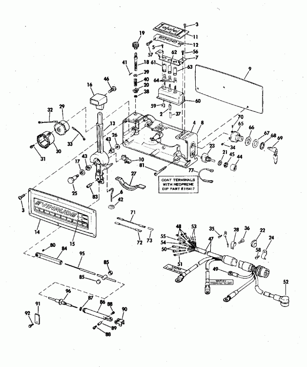   EVINRUDE VE150ELEIS 1991  -  Rotation - Standard Rotation