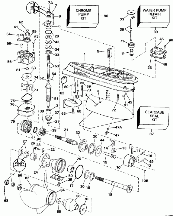  EVINRUDE VE175EXEIS 1991  - dsection / dsection