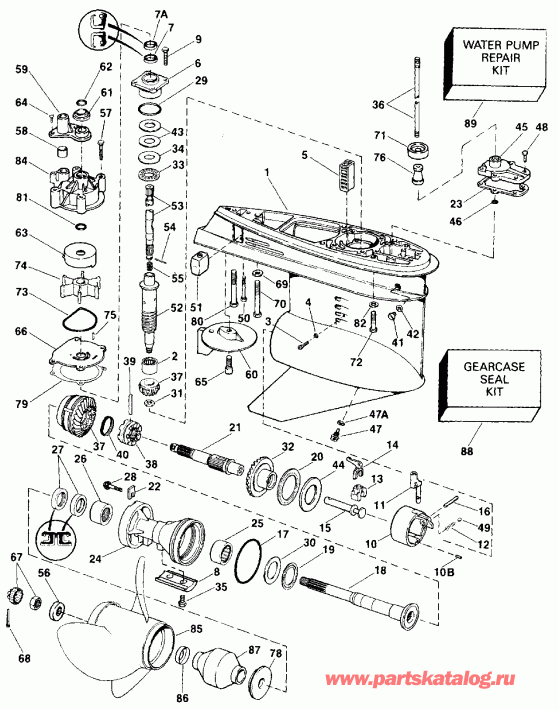 ��������� Evinrude VE175GLEIS 1991  - Counter Rotation