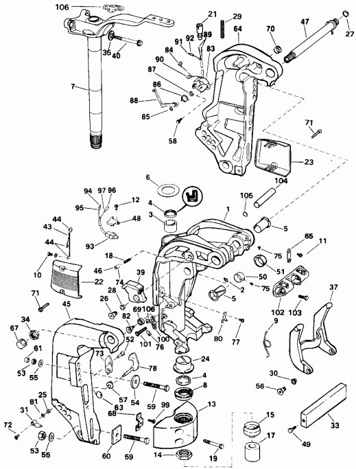 ��������� EVINRUDE VE175GLEIS 1991  - dsection / dsection