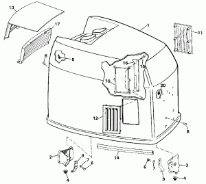   () - Johnson - 200 Stl, Ve200sl (Engine Cover - Johnson - 200 Stl, Ve200sl)