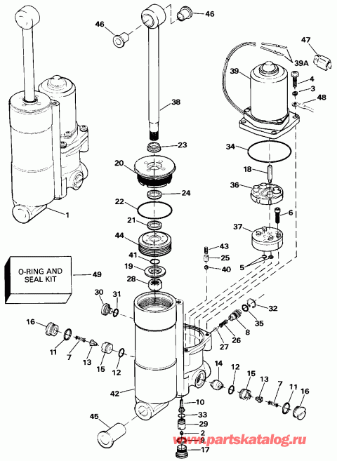 ����� EVINRUDE VE50BELEIA 1991  - wer Tilt & Trim / wer Tilt & Trim