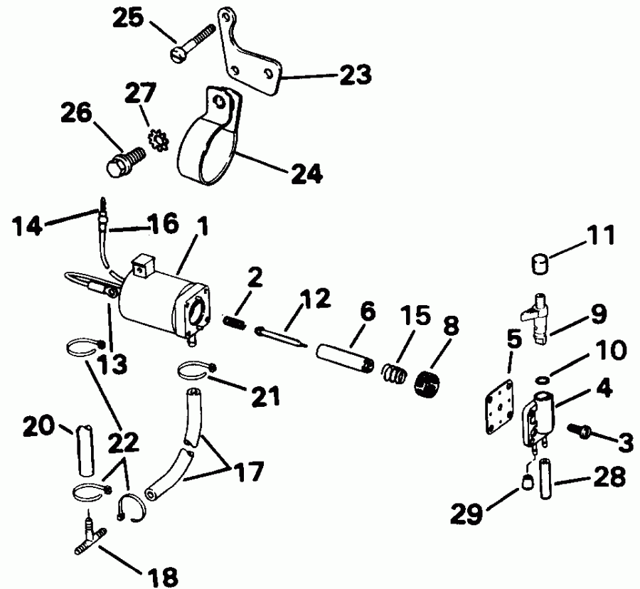 ��������� �������� ����� EVINRUDE E10RLENA 1992  - ectric Primer System - ectric Primer System