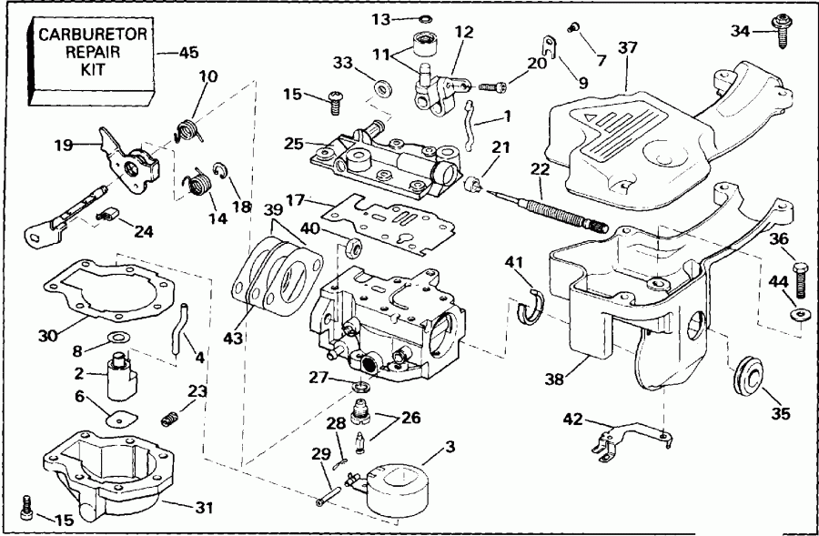  EVINRUDE E10SELENA 1992  - rburetor - rburetor