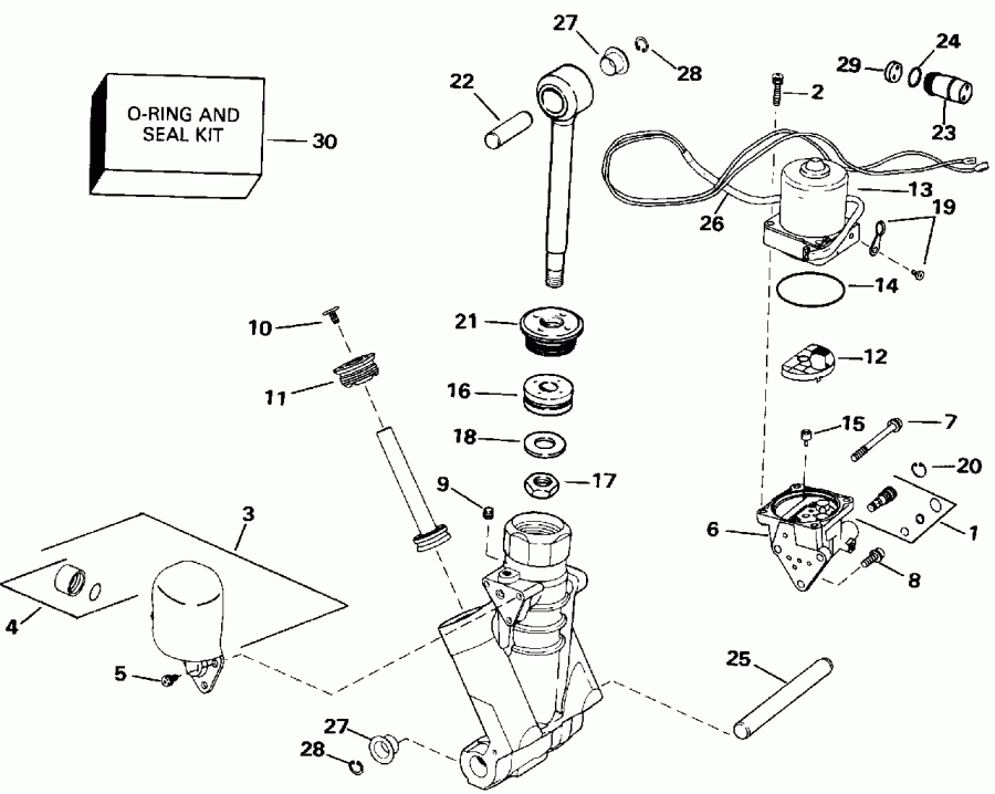 ��������� ��������� ������� E115TXEND 1992  - wer Trim / tilt Hydraulic Assembly / wer Trim/tilt Hydraulic Assembly