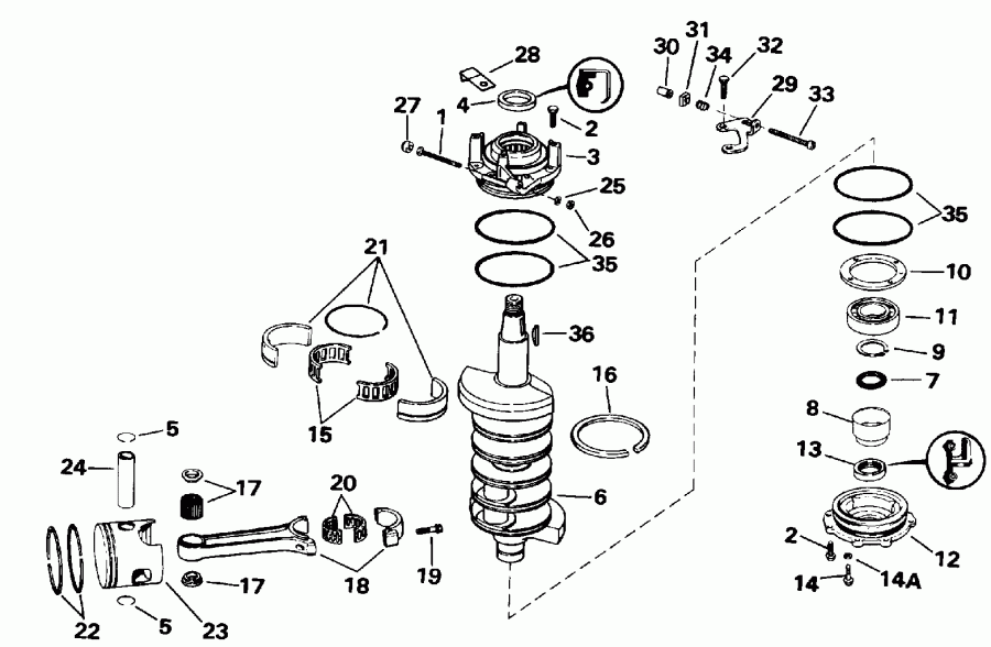  ������� E120TXEND 1992  - ankshaft & Piston