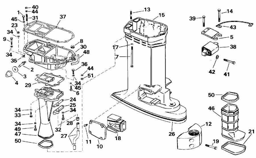 �������� ����� EVINRUDE E140CXENM 1992  - haust ������