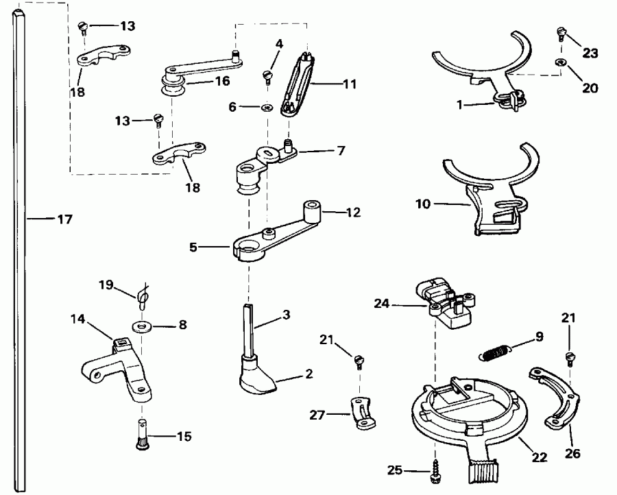 ��������� ��������� ������� E150JLENC 1992  - rottle ��������� �������� - rottle Linkage