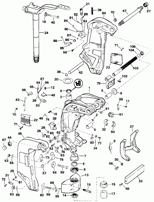  Evinrude E200CXENE 1992  - dsection - dsection