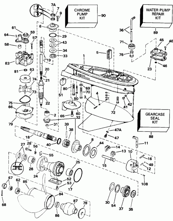  Evinrude E200STLENS 1992  - Standard Rotation / �������� Rotation