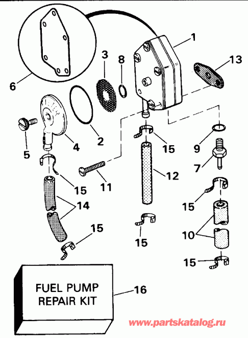 ��������� �������� ����� Evinrude E20EEND 1992  - el Pump / el �����