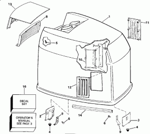   () - Johnson - 200 Stl, Ve200sl (Engine Cover - Johnson - 200 Stl, Ve200sl)