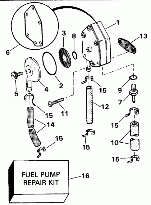 ��������� Evinrude E25EENS 1992  - el Pump