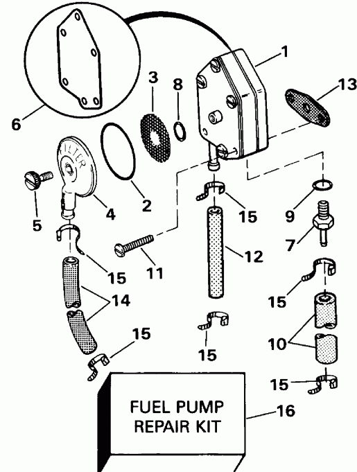 ����� EVINRUDE E25RLEND 1992  - el ����� - el Pump