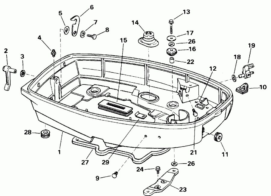    EVINRUDE E25RLEND 1992  - wer Engine Cover / wer   ()