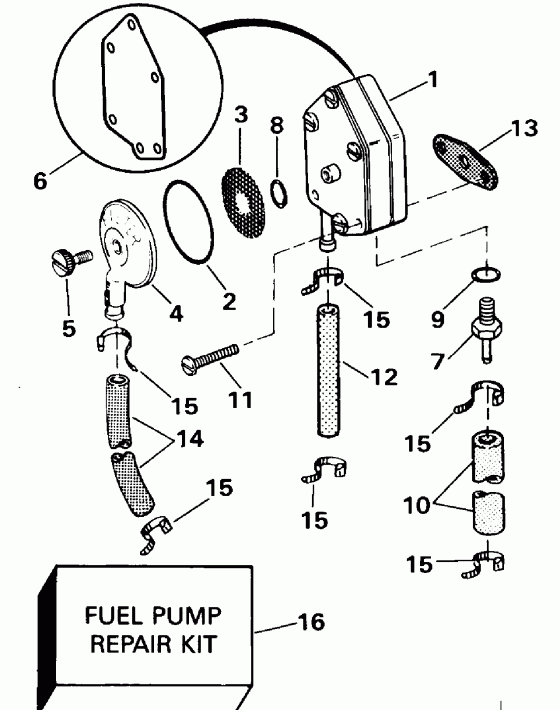  EVINRUDE E25TEEND 1992  - el  - el Pump