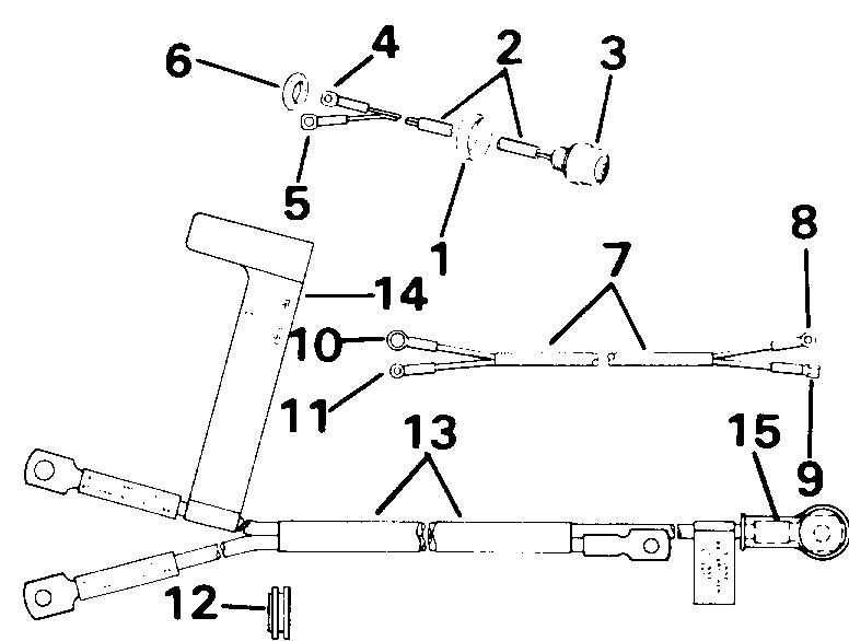 ��������� �������� ����� Evinrude E25TEEND 1992  - art ������������� & ������s / art Switch & Cables