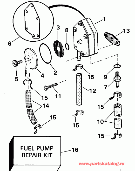 ��������� �������� ����� EVINRUDE E25TELEND 1992  - el Pump