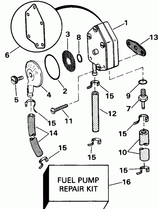   Evinrude E35RLENR 1992  - el Pump