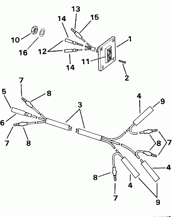  EVINRUDE E40EENM 1992  - mote Tilt Switch Kit 