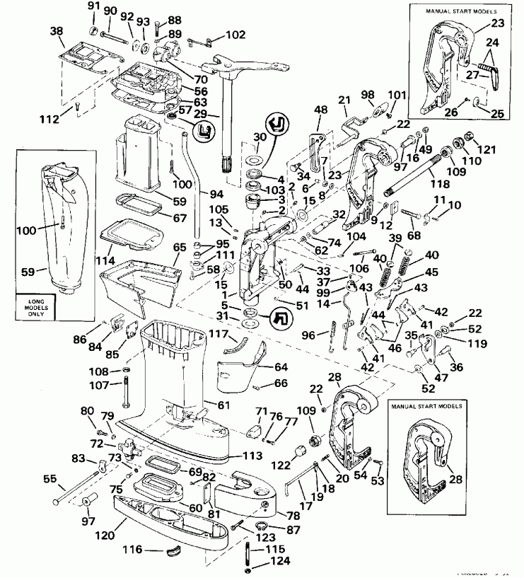   Evinrude E45WMLENM 1992  - dsection