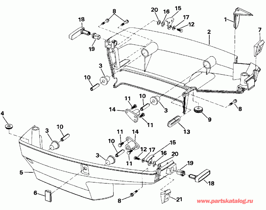 ����� EVINRUDE E48ESLENB 1992  - wer ������ ��������� (�����) - wer Engine Cover