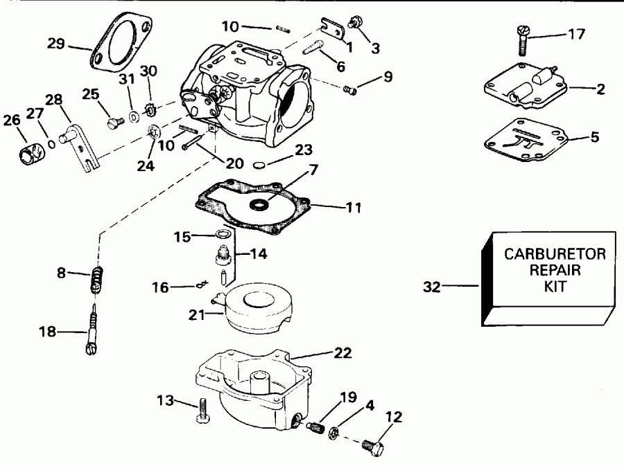   EVINRUDE E50BELENM 1992  - All 50 Models Late Production - All 50 Models Late Puction