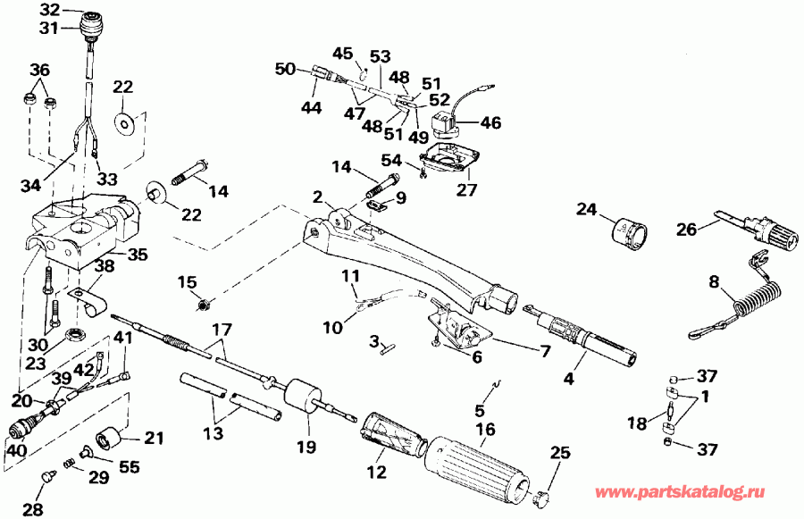 �������� ��������� ����� Evinrude E50BELENM 1992  - ee������ � ������������� Handle 