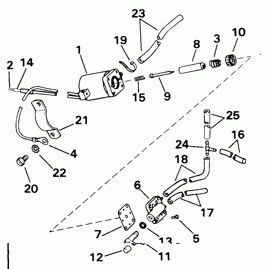 ��������� ����� Evinrude E70ELEND 1992  - 70 Models Only / 70 Models Only