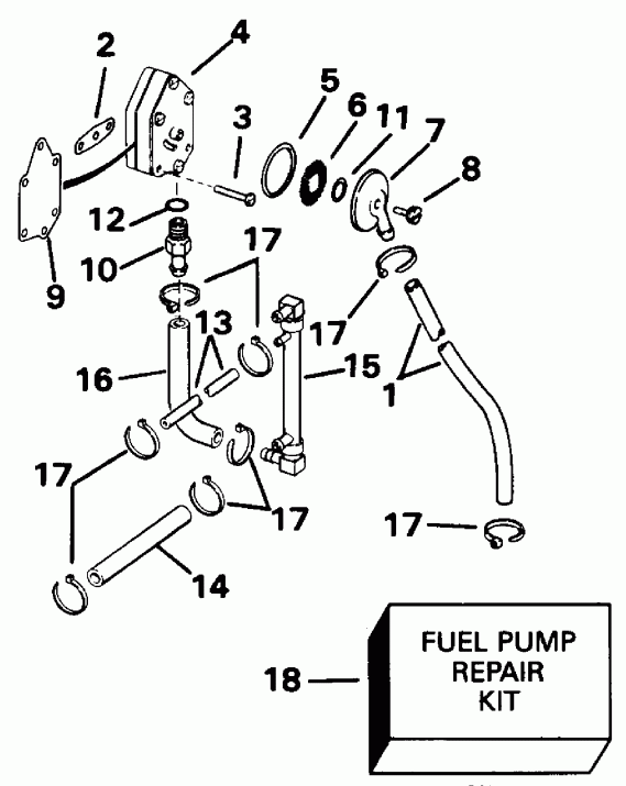 ��������� ��������� EVINRUDE E90JLEND 1992  - 88 Models - 88 Models
