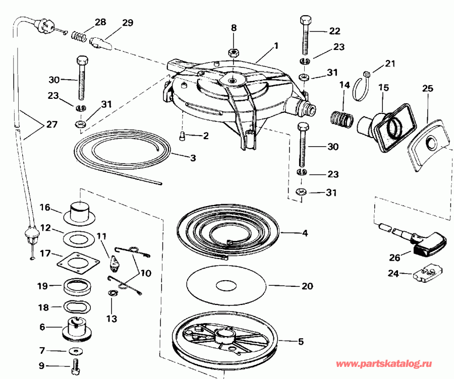 �������� ��������� ����� Evinrude TE20CREND 1992  - wind ������� - wind Starter
