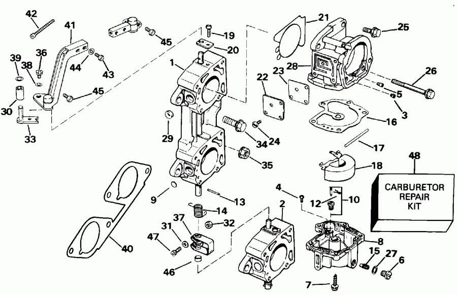 ����� Evinrude VE200SLENS 1992  - 185, 225 25