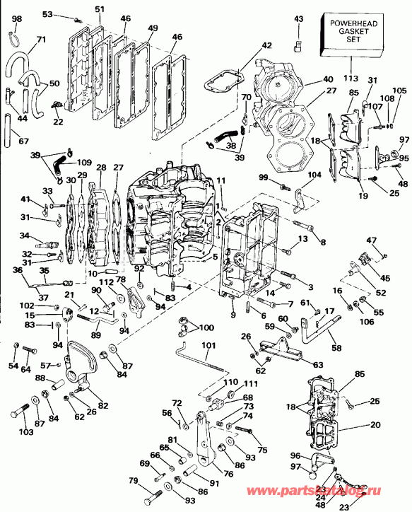  ������� E100WTLETD 1993  - linder & ������ ��������� / linder & Crankcase