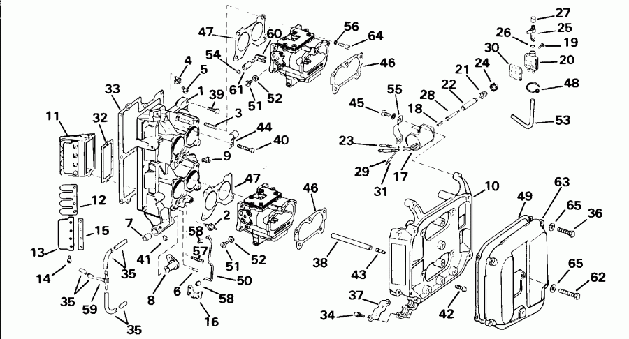 ��������� �������� ����� EVINRUDE E100WTLETD 1993  - take ��������� - take Manifold
