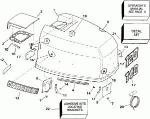   () - Evinrude 120-140 Models (Engine Cover - Evinrude 120-140 Models)