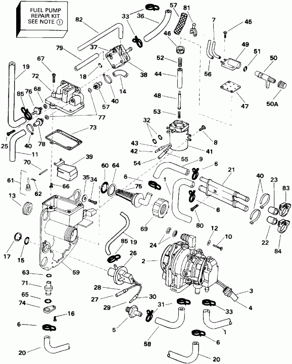   EVINRUDE E150ELETR 1993  - el  & Components - el Bracket & Components