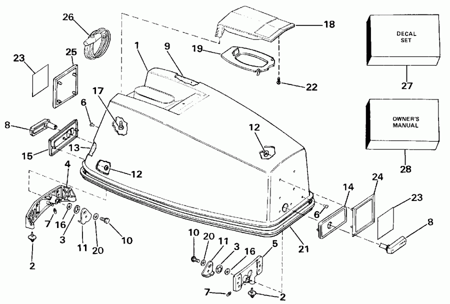  Evinrude E150WTLETS 1993  - wer Engine Cover