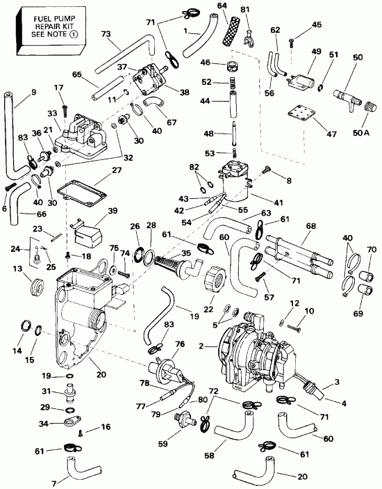  EVINRUDE E150WTXETG 1993  - el  & Components - el Bracket & Components