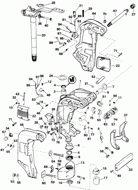 ��������� ��������� Evinrude E175NXETG 1993  - dsection